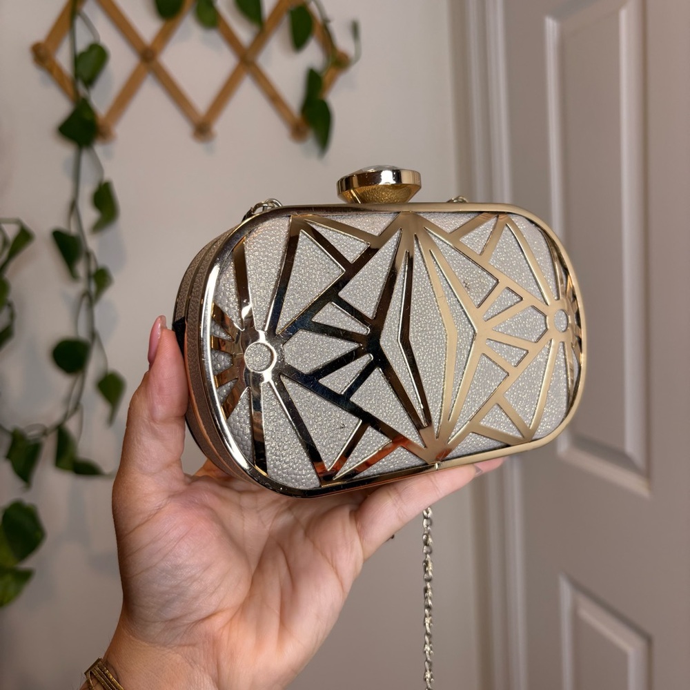 NATASHA Asymmetrical Design Clutch Purse